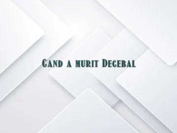 cand a murit decebal