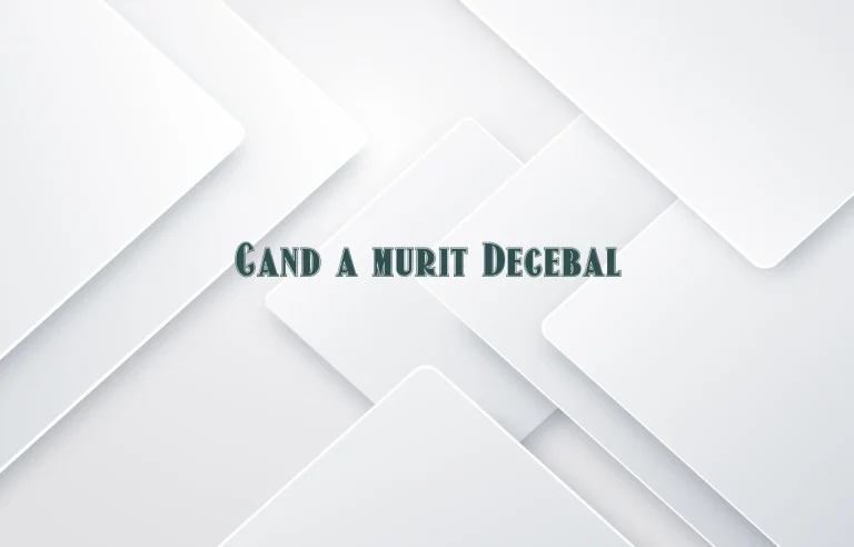 cand a murit decebal
