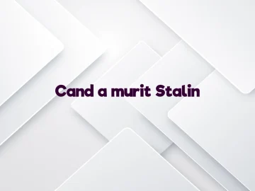 cand a murit stalin